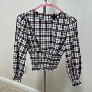 Versona cropped ruched blouse